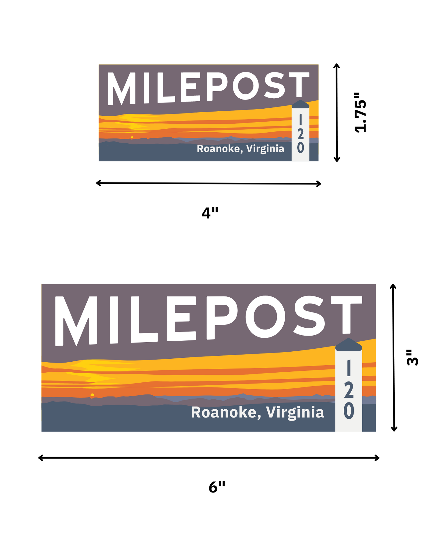ROA Lifestyle Milepost 120 Vinyl Sticker